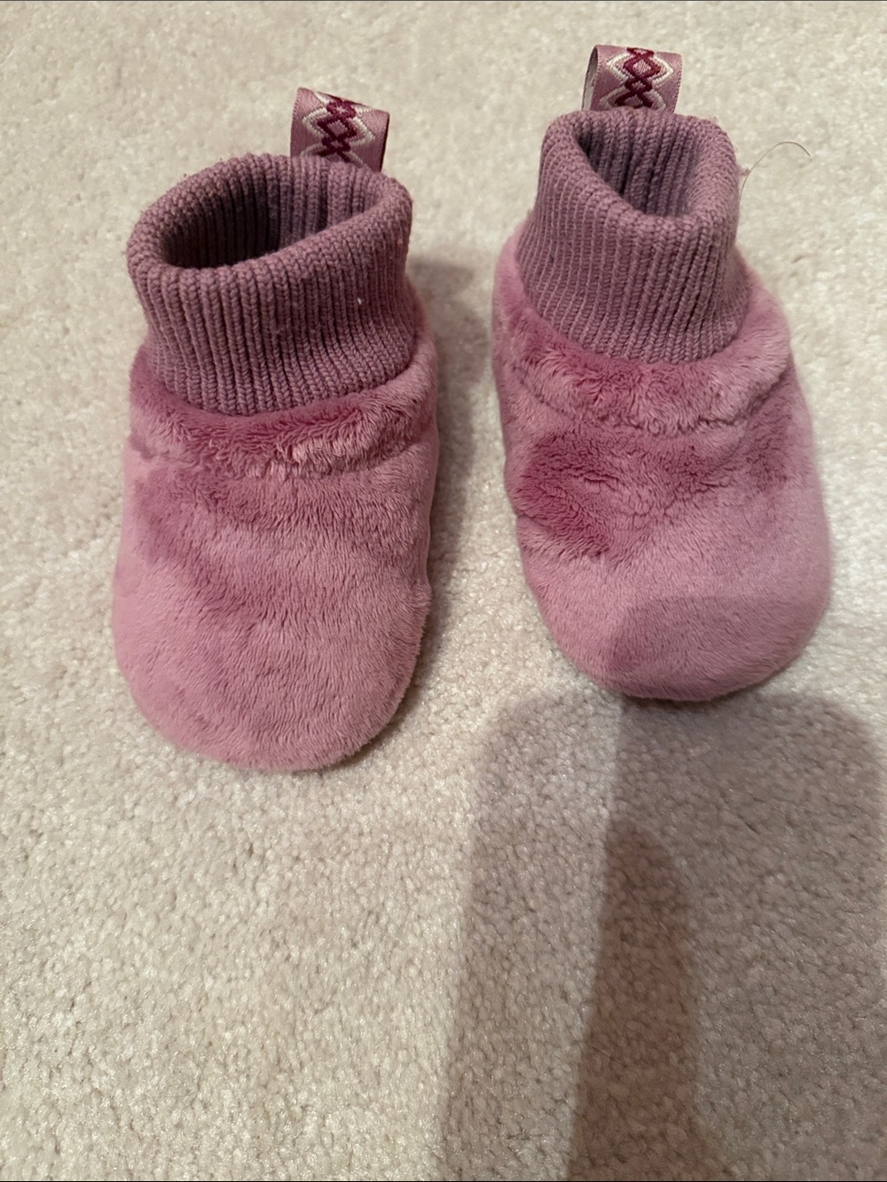 Ugg Plush Baby/Toddler Slip-On Booties in Dusty Rose